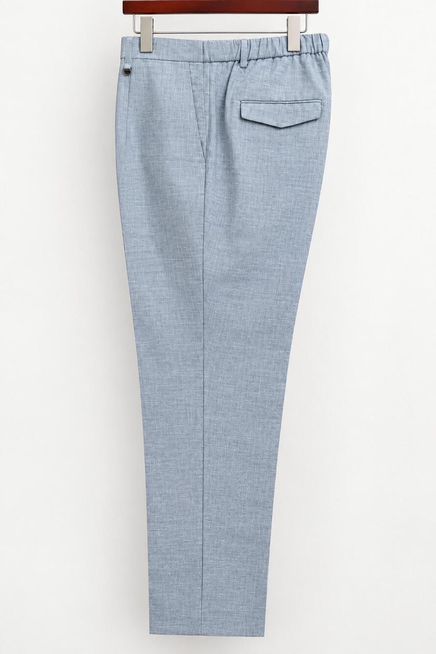 NEW ANTONY MORATO men's cotton linen trousers in green/white